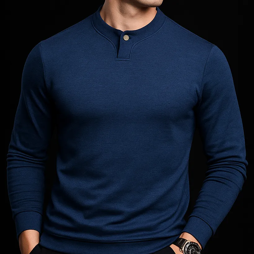 Stretch Crewneck Knit Sweater