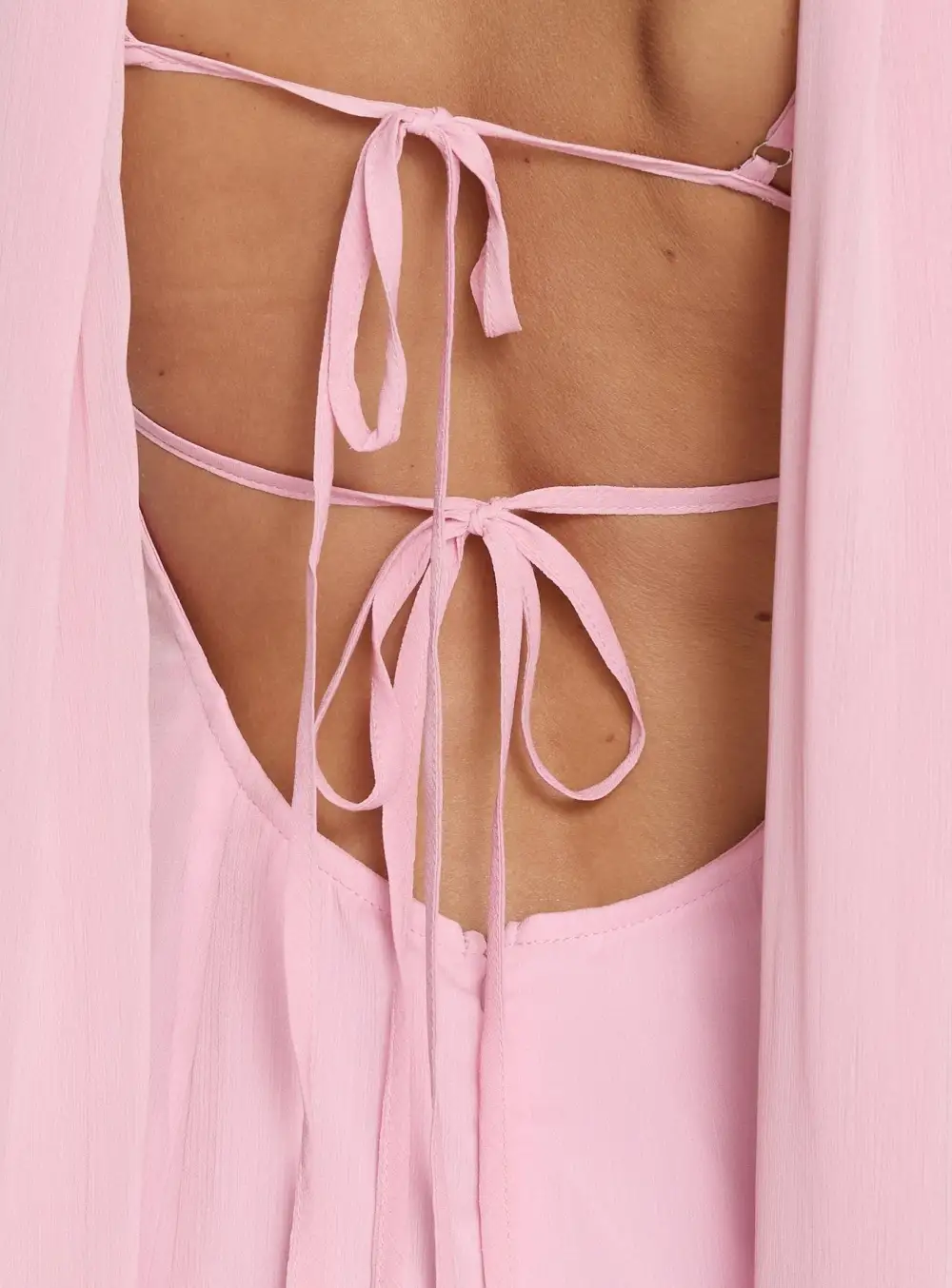 Beaded Detail Ruched Maxi Dress