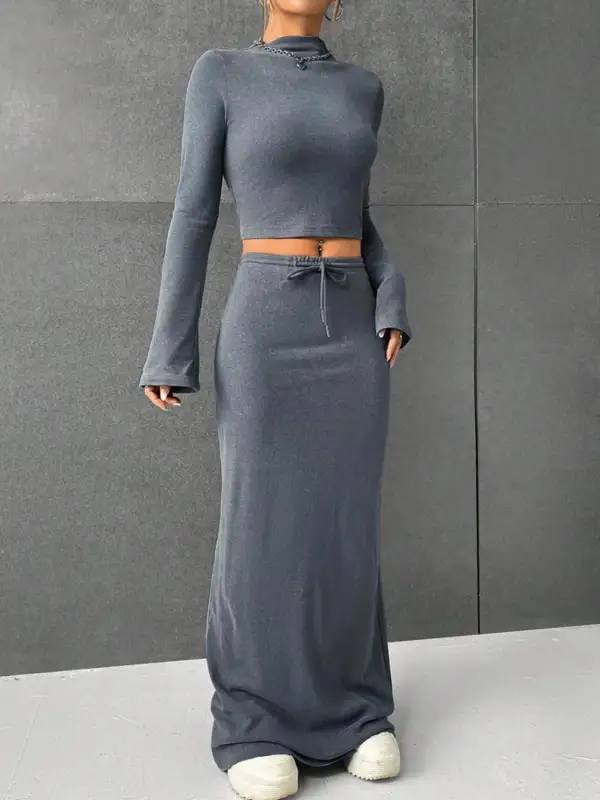 Long Sleeve Drawstring Coordinated Set