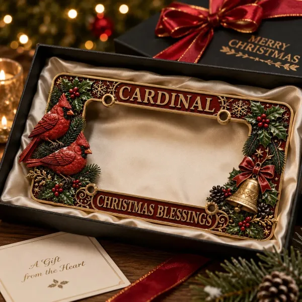 Christmas License Plate Frame – Festive Style for Every Ride