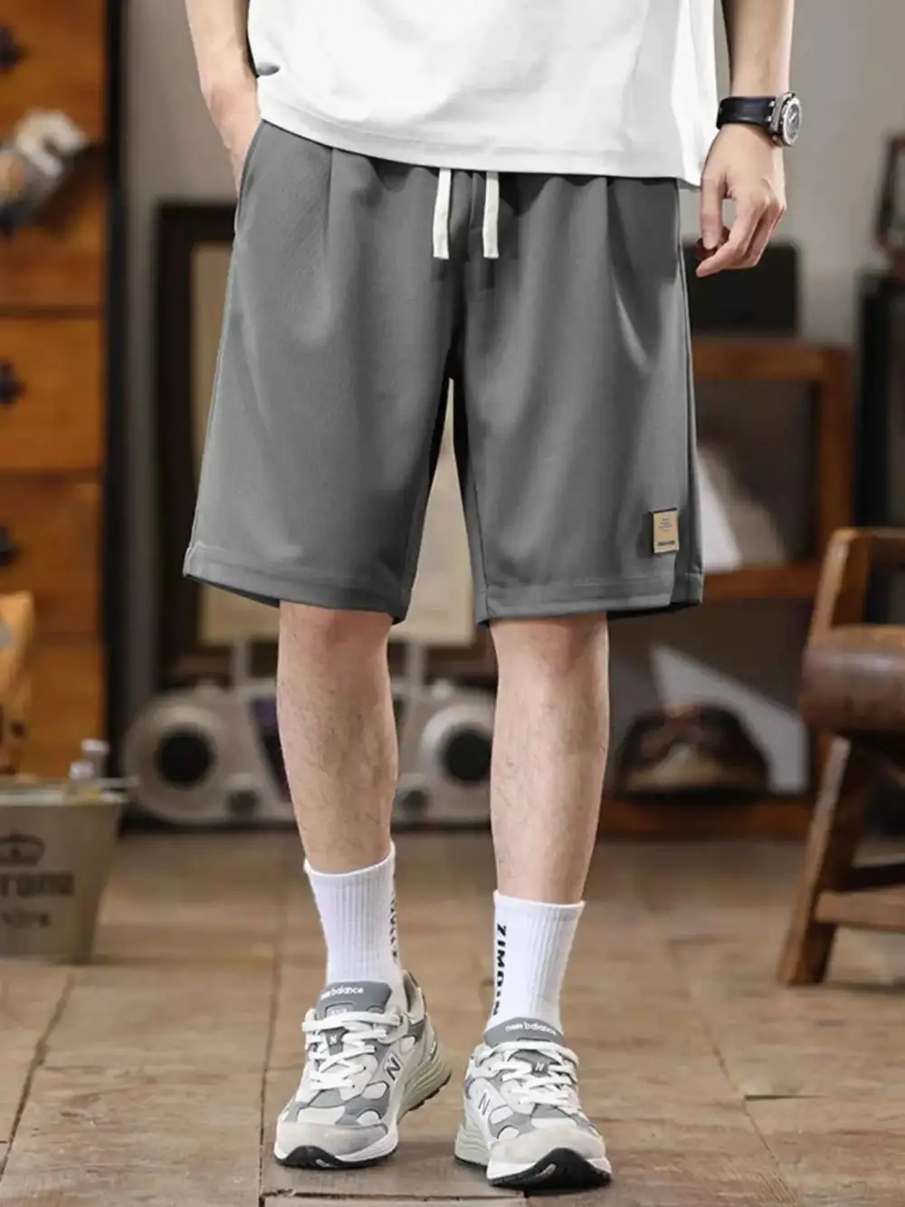 Casual Loose-Fit Drawstring Shorts