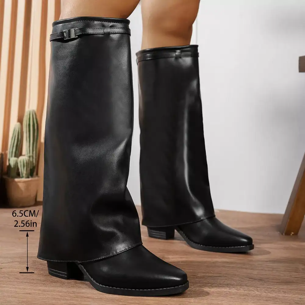 Knee High Block Heel Boots