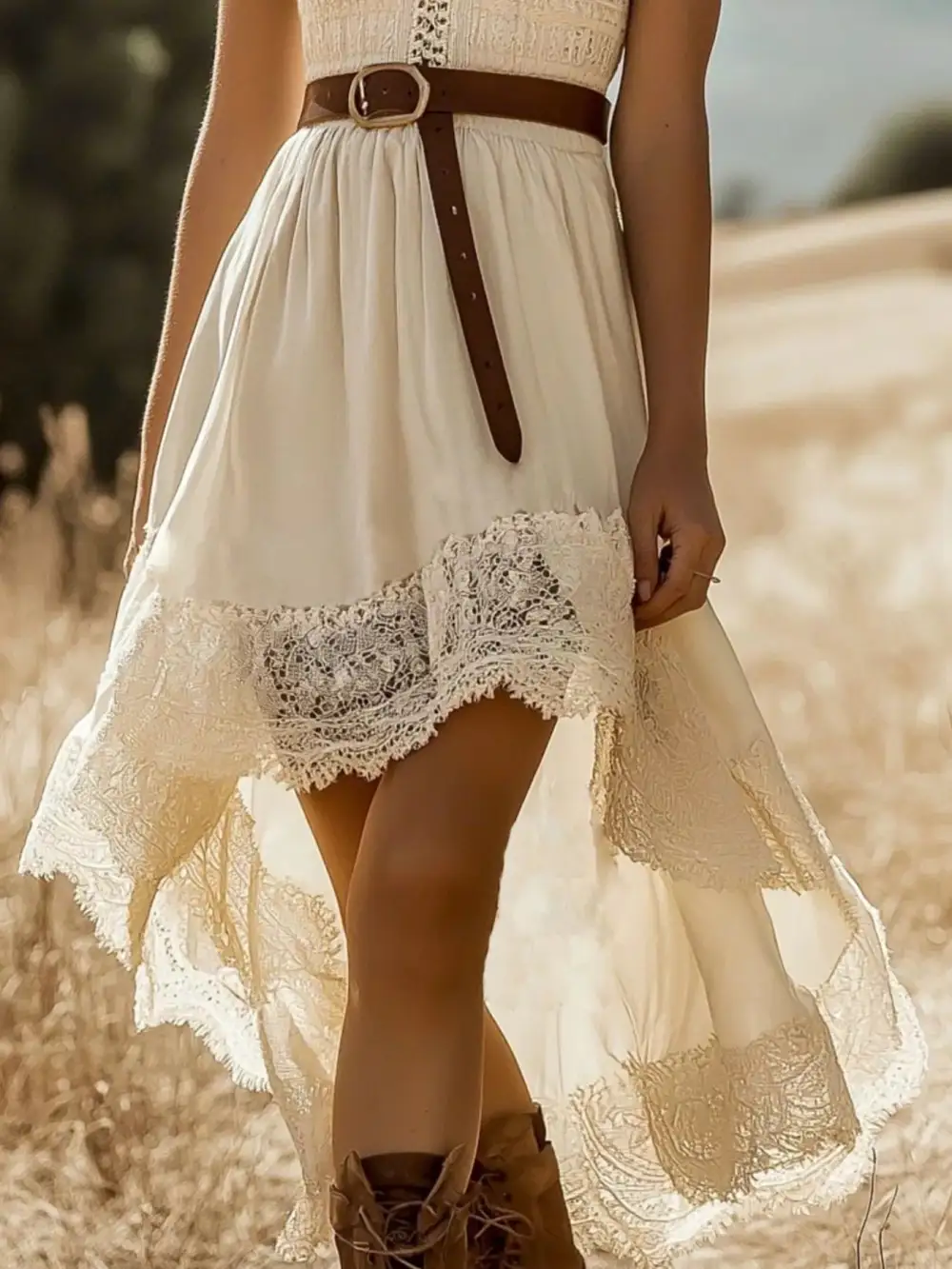 Lace Sleeveless Midi Dress