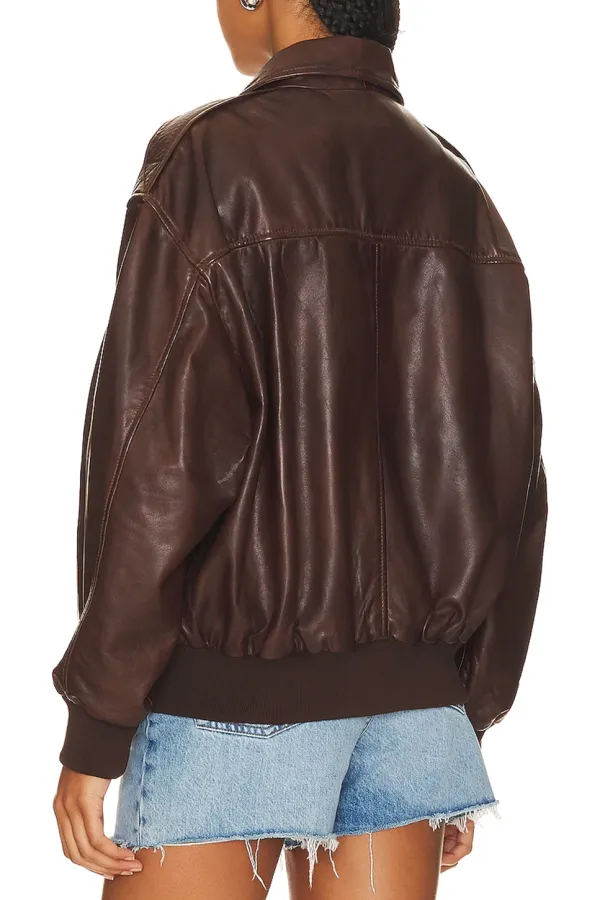 Dark Brown Bomber Jacket