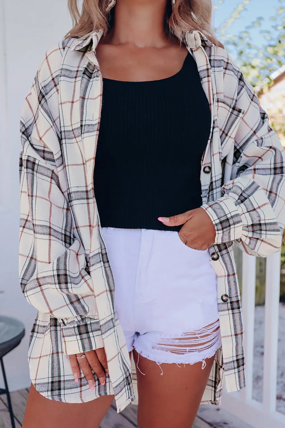 Plaid Relaxed Fit Shacket