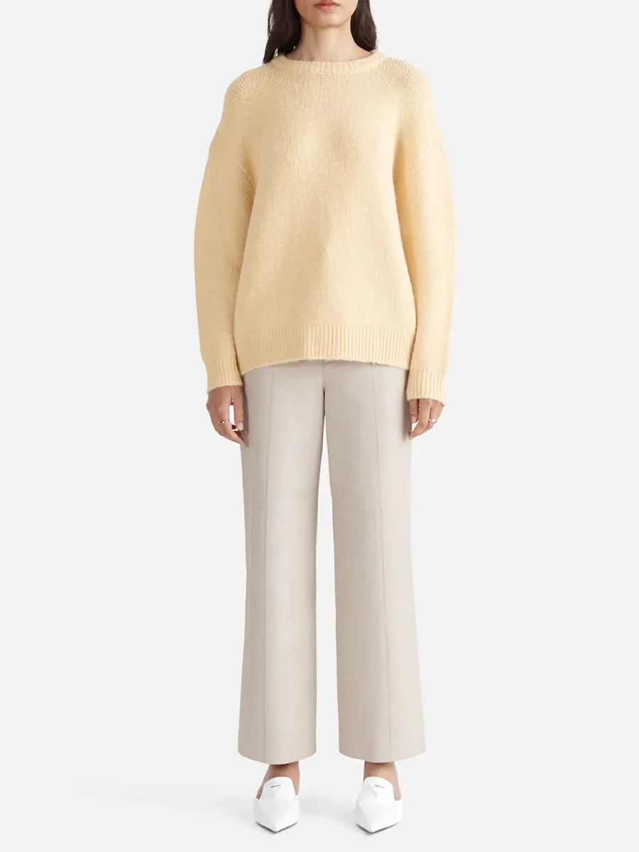 Khaki Mohair Knit Sweater