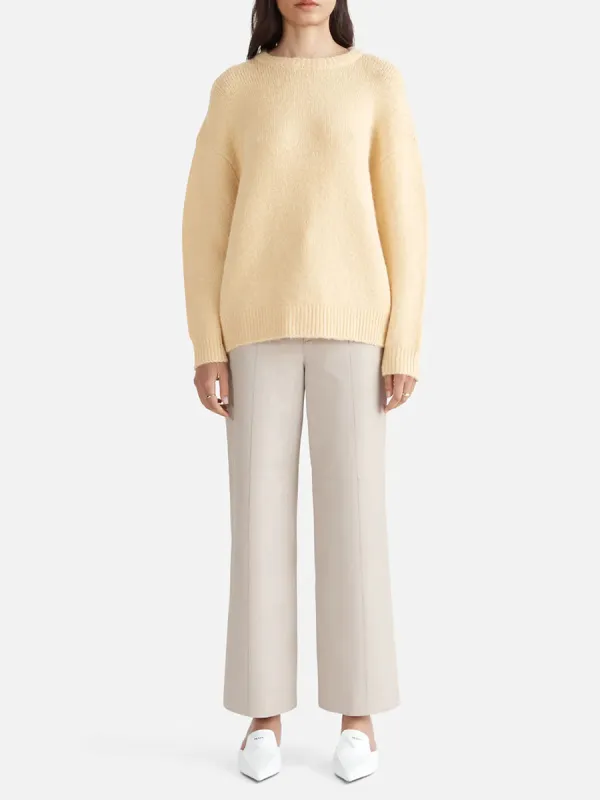 Khaki Mohair Knit Sweater