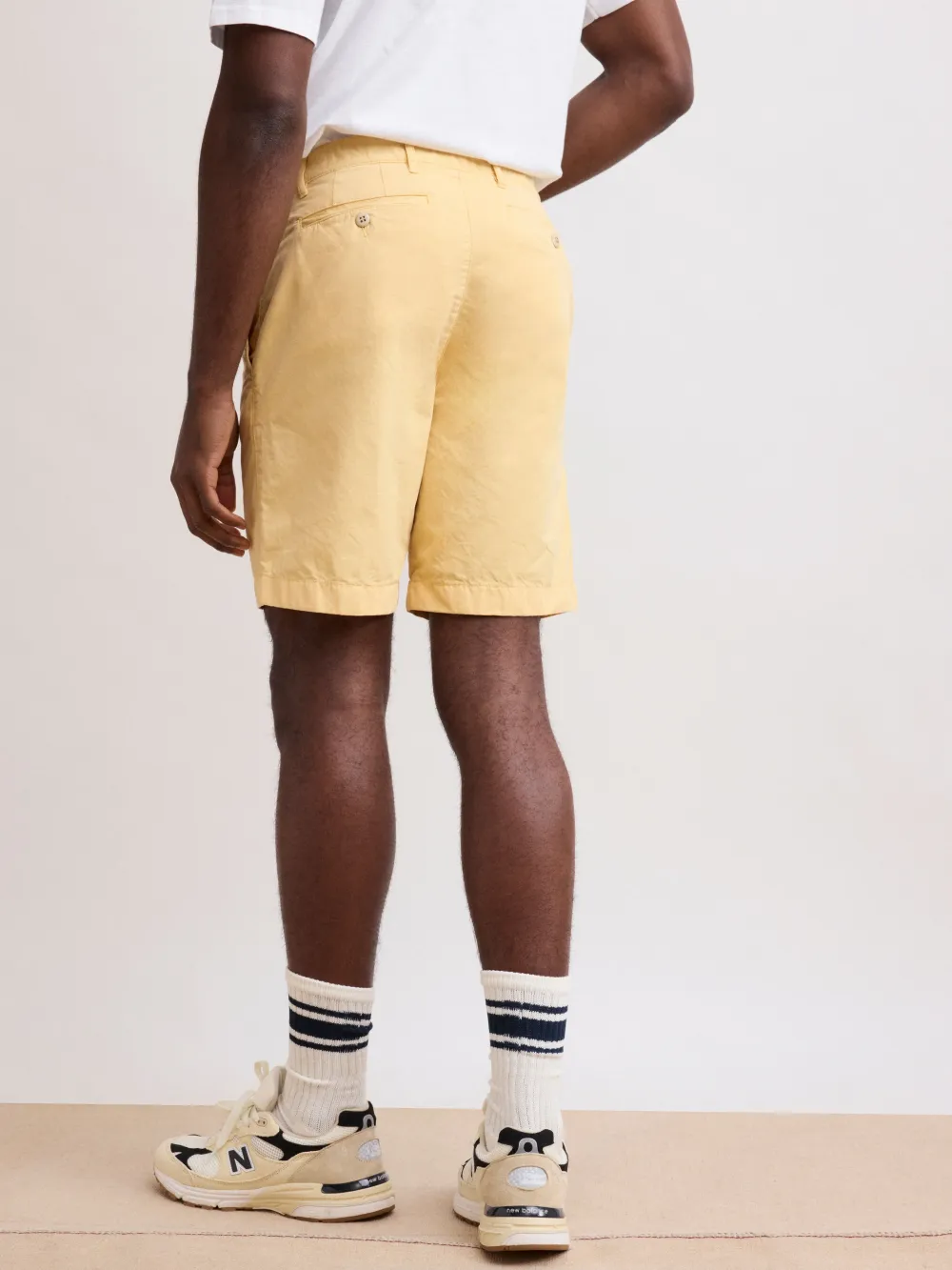 Casual Style Men's Faded Yellow Shorts
